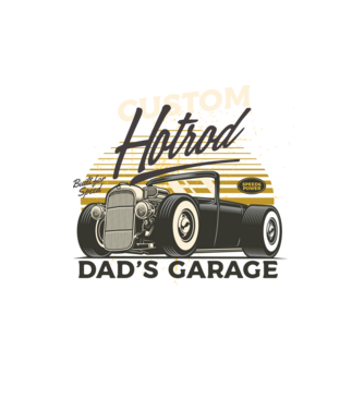 Hot Rod minta homokszín pólón
