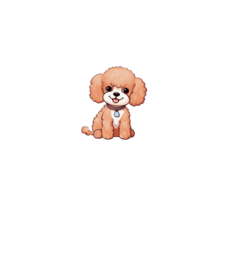 Aranyos kiskutya - Uszkár (Poodle) minta fehér pólón