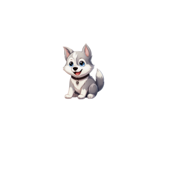 Szibériai Husky kiskutya  minta fehér pólón