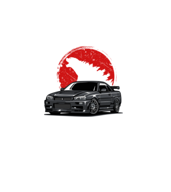 Nissan Skyline minta fekete pólón