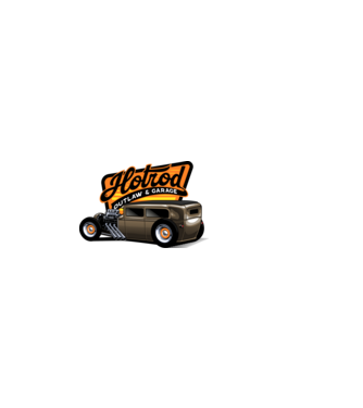 Hot Rod minta világos rózsaszín pólón