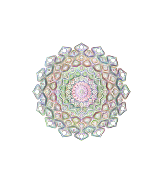 Mandala minta homokszín pólón