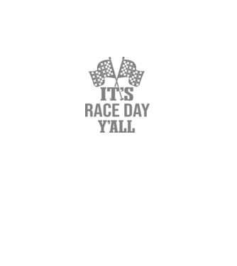 It's race day y'all - Versenynap van! minta fekete pólón