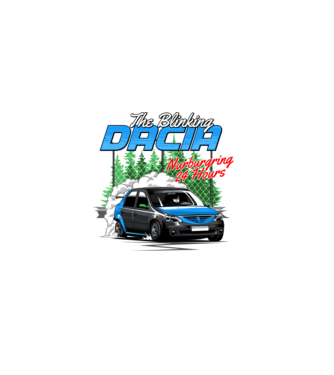 Dacia minta fekete pólón