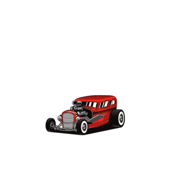 Hot Rod minta homokszín pólón