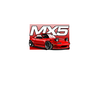 Mazda MX-5 minta világos rózsaszín pólón