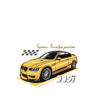 BMW M-Power - 335i minta fekete pólón