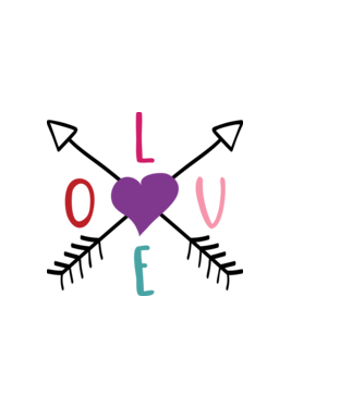 Love - Szerelem, Szeretet  minta világos rózsaszín pólón