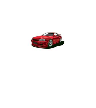 Nissan Skyline GTR minta királykék pólón