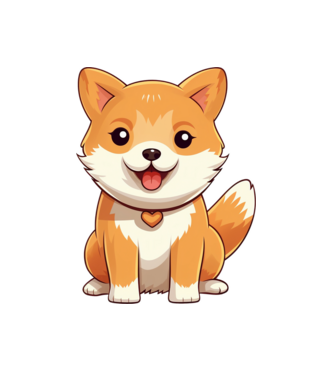 Aranyos kiskutya - Shiba Inu  minta fehér pólón