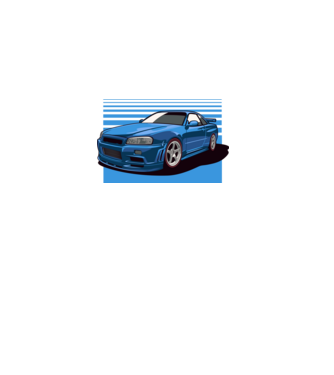 Nissan Skyline GTR minta fekete pólón