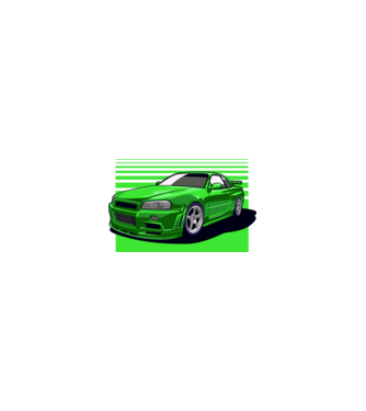 Nissan Skyline GTR minta homokszín pólón