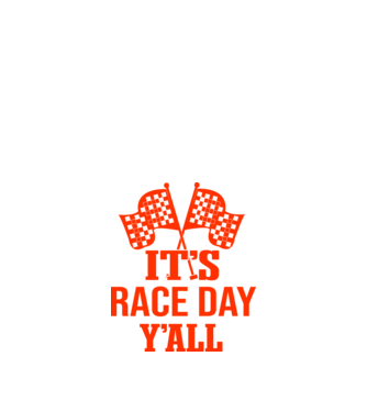 It's race day y'all - Versenynap van!  minta fekete pólón