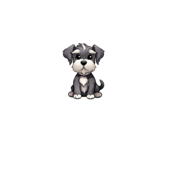Aranyos kutya - Törpe Schnauzer minta fehér pólón