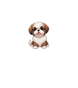 Aranyos kutya - Shih Tzu  minta királykék pólón