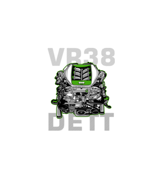 Nissan VR38 DETT Engine (motor)  minta fekete pólón