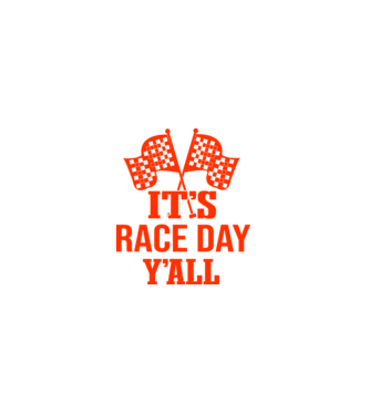 It's race day y'all - Versenynap van!  minta fekete pólón