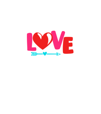 Love - Szerelem, Szeretet  minta fekete pólón