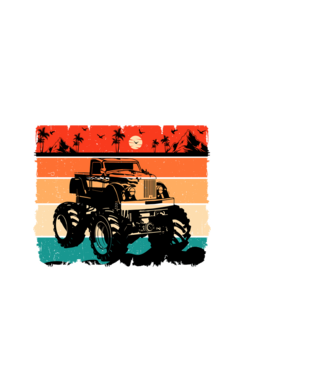 Monster Truck  minta fekete pólón