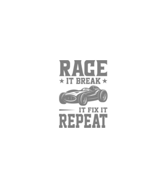 Race it, Break it, Fix it, Repeat - Versenyezz vele, törd meg, javítsd, Ismétlés minta homokszín pólón