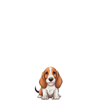 Aranyos kutya - Basset Hound  minta világos rózsaszín pólón