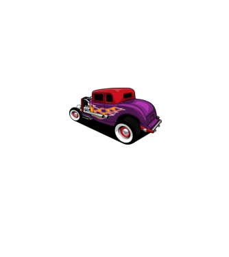 Hot Rod minta homokszín pólón