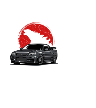 Nissan Skyline minta fehér pólón