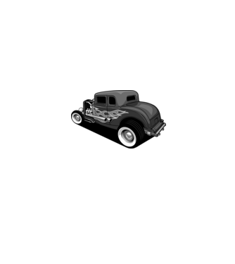 Hot Rod minta homokszín pólón