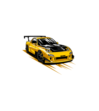 Mazda RX-7  minta fekete pólón
