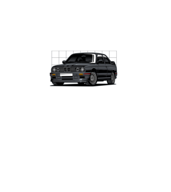 BMW E30 minta fekete pólón