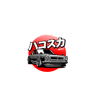 Nissan Skyline GT-R Hakosuka minta fekete pólón