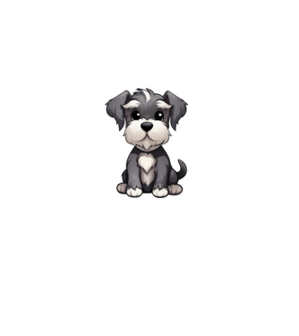 Aranyos kutya - Törpe Schnauzer minta fehér pólón