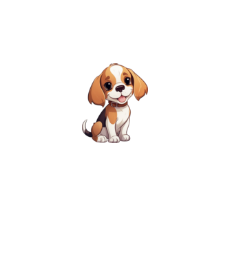 Aranyos kiskutya - Beagle  minta királykék pólón