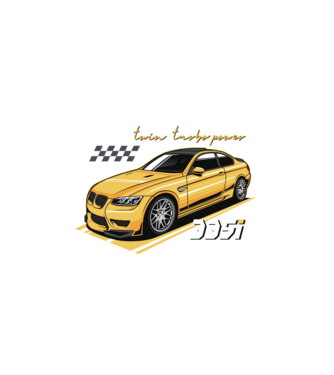 BMW M-Power - 335i minta fekete pólón