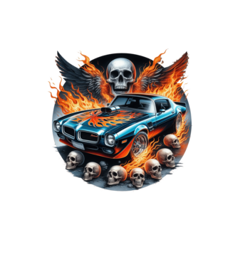 Muscle Car - Izomautó minta homokszín pólón