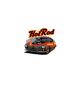 Hot Rod minta homokszín pólón