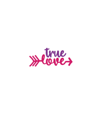 True Love - Igaz szerelem  minta fekete pólón