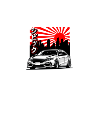Honda Civic minta fehér pólón