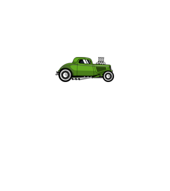 Hot Rod minta királykék pólón