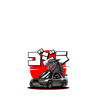Nissan Skyline - Dragon Driver minta fekete pólón