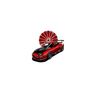 Toyota Supra  minta fekete pólón