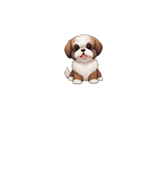 Aranyos kutya - Shih Tzu  minta királykék pólón