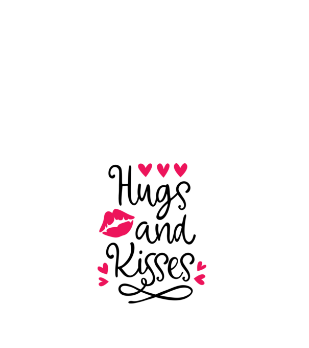 Hugs And Kisses - Ölelés és csókok minta fehér pólón