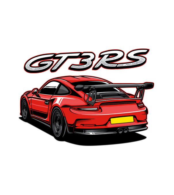 Porsche 911 GT3 minta fehér pólón