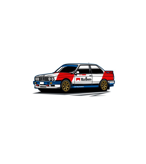 BMW E30 minta fekete pólón