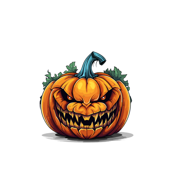 Halloween tök  minta fehér pólón
