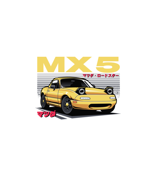 Mazda MX-5 minta fekete pólón