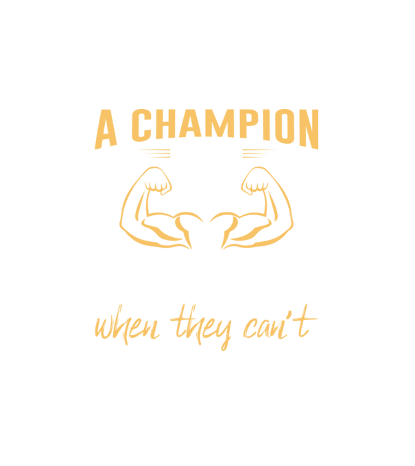 A Champion Is Someone Who Gets Up When They Can't minta fehér pólón