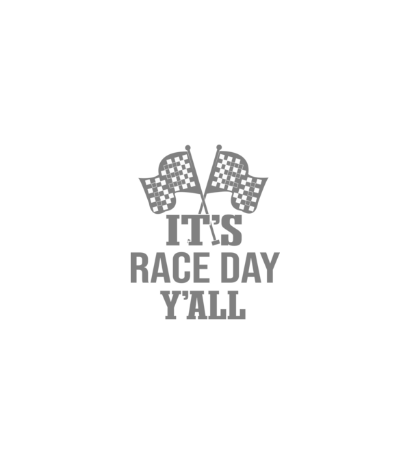 It's race day y'all - Versenynap van! minta fekete pólón