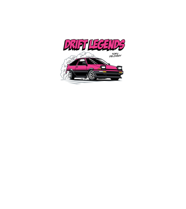 Toyota AE86 - Drift Legends minta fekete pólón